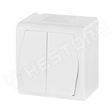 ALFA-AV-105 / Váltókapcsoló, csillárkapcsoló, kétáramkörös, IP44 (Alfa)