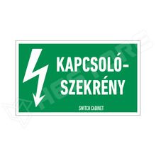 SW-CABINET-160X100-L1 / Kapcsolószekrény, matrica, felirattal, 160 x 100mm