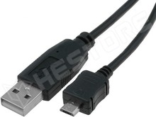 USB A/MICRO USB-B / USB A dugó - micro USB B dugó, 1,8m (BQ CABLE)