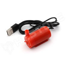 AD5P-PUMP-H-RD / 5V fekvő merülő mini víz szivattyú, USB tápellátás,  2...3l/perc, halk, piros