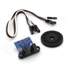 HC-020K, Sebességmérő és encoder modul, rés-opto, 4.5...5.5V DC, Ø26x3mm-es 20 réses encoder tárcsa