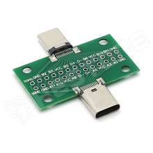 USB-C-EXP-13P-M-F / USB3.1 Type-C kifejtő, adapter, USB-C anya, 2x13pin, 2.54mm, USB-C apa