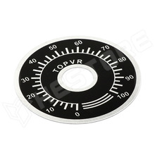 TOPVR-0-100 / Skála, potméterhez, 0-100 osztás, Ø40mm, Ø10mm