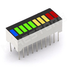 HS2R3Y4PG1BBS / 10 szegmenses, 4 színű LED sor, CC