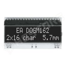 EADOGM162S-A / Alfanumerikus LCD kijelző, FSTN Negatív, fekete, 16x2, ChipOnGlass (EA DOGM162S-A / ELECTRONIC ASSEMBLY)