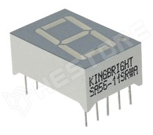 SA56-11YWA / LED kijelző, 14 mm, sárga (SA56-11YWA / KINGBRIGHT ELECTRONIC)