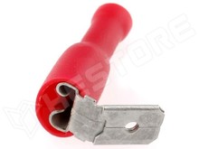 ST-021/RD / Szigetelt késes aljzat és dugó, piros (NINIGI)