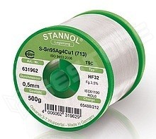 S-Sn95Ag4Cu1 (713) 1mm 0,1kg / Ezüst tartalmú forrasztó ón (STANNOL)