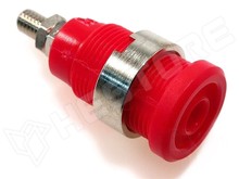 PJ3265R / Banán aljzat, 4mm, 10A, piros (ELECTRO-PJP)