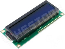 RC-1602-B-2-B / Karakteres LCD 16x2; KÉK; 80x36x13,2mm (RAYSTAR OPTRONICS)
