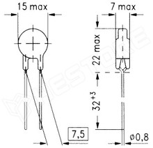 B57237-S259-M=S237/2,5 / TERMISZTOR 2,5R/6,5A