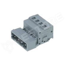 231-604 / Csatlakozó dugó, apa, CAGE CLAMP®, 2.5 mm2, mm láb távolság, 4 pólusú, szürke (231-604 / WAGO)