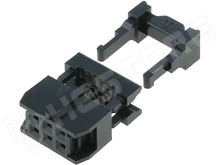 AWP-06 / Szalagkábel csatlakozó, anya, dugó, 2.54mm, 2x3, Pólus: 6 (FC-6P)