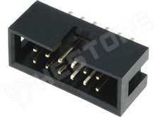 ZL231-12PG / Szalagkábel csatlakozó, apa, aljzat, egyenes, 2.54mm, 2x6, Pólus: 12 (DC3-12P)