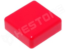TACT-2BSRD / Nyomógomb sapka, négyzetes, 12x12mm, piros (NINIGI)