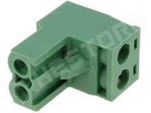 TBW5-2GN (CPF5.08-02P)SZ / Rátolható sorkapocs 90° RM5,08 2P (NINIGI)