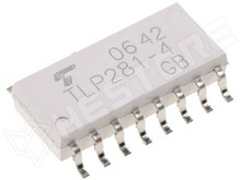 TLP281-4 / Optocsatoló, 4 csatorna, 80V, tranzisztor, SMD (TLP281-4 / TOSHIBA)