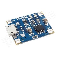 TP4056-1A-MU / 1A USB-s Li-Ion/Li-Po töltő modul, micro USB