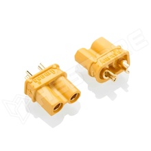 XT30U-CF / DC tápcsatlakozó, XT30, apa, vezetékre forrasztható, 30A