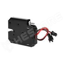 XG-07E / Fekete elektromágneses szekrényzár (rekesz zár), DC 12V, 2A, négyvezetékes, visszajelzéssel, műanyag ház
