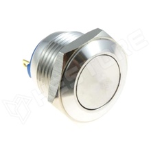 V16MF / Vandálbiztos nyomógomb, lapos gomb, Ø16mm, SPST, OFF-(ON), 1 stabil pozíció, IP65
