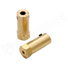 COUPLING-4MM / Sárgaréz tengelykapcsoló, 4mm furat, 30mm hossz, 12mm átmérő