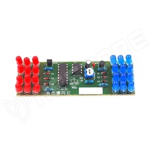 BLRD-FLASH-KIT-CN / NE555 + CD4017 két színű villogó fény panel építőkészlet (DIY), DC 9-12V