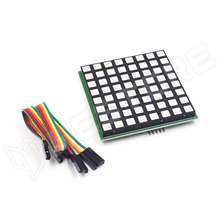 RGB-8X8-MATRIX / RGB 8x8 pontmátrix LED kijelző modul, 4 x 74HC595, 5V